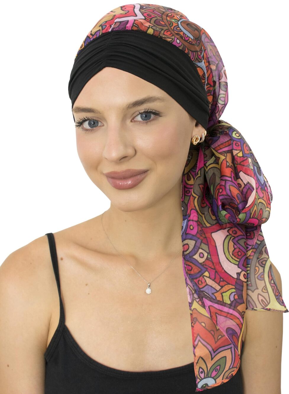 3379 Head Scarf Skull Cap Chemo Patients Headwear Cancer Hair Loss Scarf